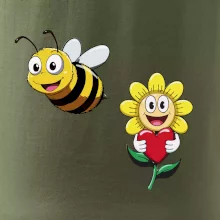 Parové tričko - Včela a kvetina