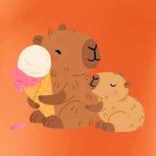 Kapybara so zmrzlinou