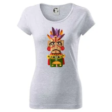 Mayová maska s perím