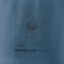 Milešovka - vrstevnice v obdĺžniku