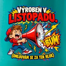 Vyroben v listopadu hlučný kluk s červeným megafonem