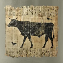 Egyptské hieroglyfy krava Egyptské hieroglyfy krava