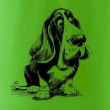 Čiernobiela karikatúra baset