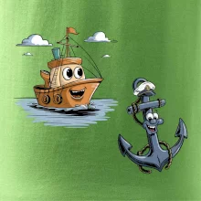 Parové tričko - Loď a kotva