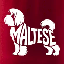 Maltézsky psík nápis v tele
