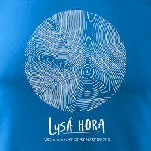 Lysá hora - vrstevnice v kruhu