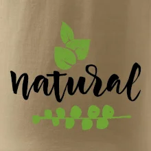 Natural - nápis v listoch