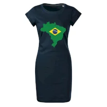 Brazília vlajka v mape