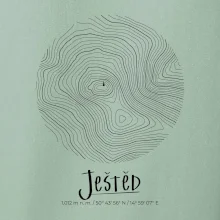 Ještěd - vrstevnice v kruhu