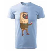 Alpaka s vínom muž