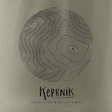 Keprník - vrstevnice v kruhu