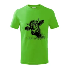 Čiernobiela karikatúra čierna krava hlava