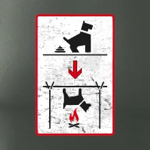 Tričko pre odporcov sraní na chodníku