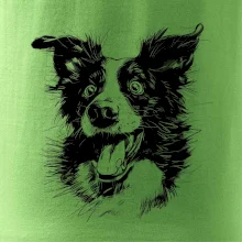 Čiernobiela karikatúra Border kólia