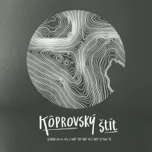 Kôprovský štít - vrstevnice v kruhu