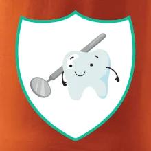 Zúbok na prsníku - zrkadlo