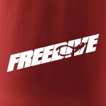 Freedive - nápis s potápačom