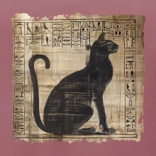 Egyptské hieroglyfy mačka