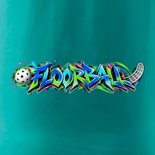 Florbalové graffiti v neonových barvách