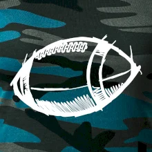 Americký futbal lopta skica