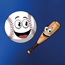 Parové tričko - baseballová raketa a loptička