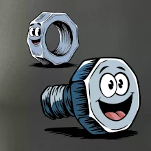 Parové tričko - Skrutka a matka Parové tričko - Skrutka a matka