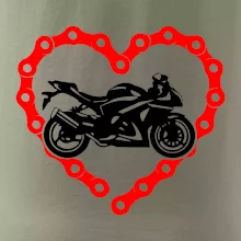 Moto srdce reťaz - cestná