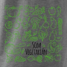 Som vegetarián - zelenina vo štvorci