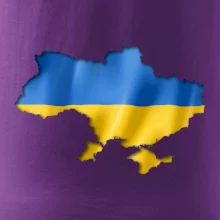 Ukrajina vlajka mapa