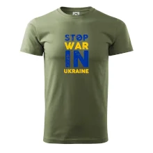 Farebný nápis Stop war in ukraine