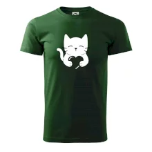 Mačka drží srdce