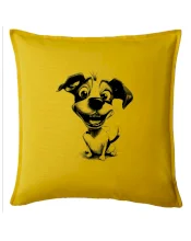 Čiernobiela karikatúra Jack Russell teriér