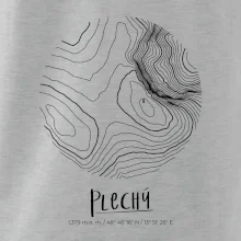 Plechý - vrstevnice v kruhu