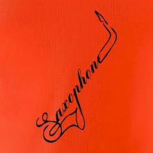 Saxophone nápis Saxophone nápis