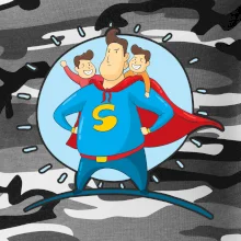 Otec superman - chlapec a chlapec