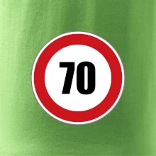 Dopravná značka - obmedzenie rýchlosti 70