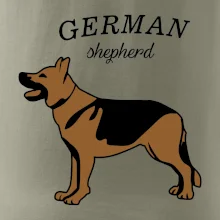 Nemecký ovčiak - hnedý s nápisom
