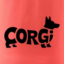 Corgi nápis v tele