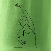 Preťahujúca sa žena jedným ťahom