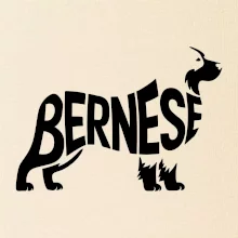 Bernese Mountain Dog nápis v tele