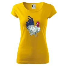 Kohút kreslený biely