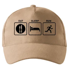 Eat sleep run štvorce