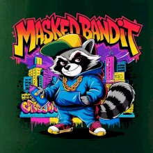 Mýval - masked bandit graffiti