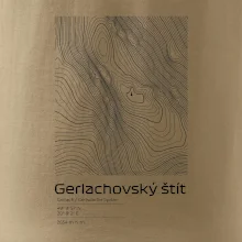 Gerlachovský štít - vrstevnice v obdĺžniku