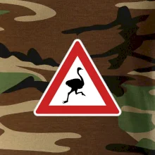 Dopravná značka - Pozor pštros