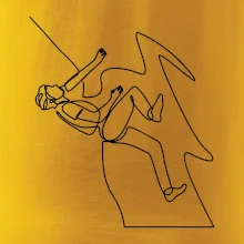 Lezec na skale jedným ťahom