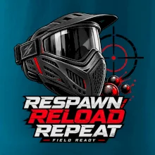 Paintballová maska – Respawn, Reload, Repeat