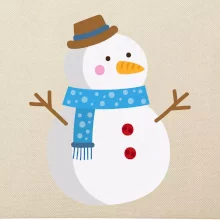 Snehuliak so šálom