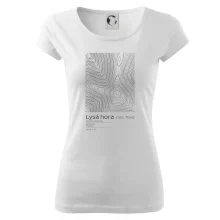 Lysá hora - vrstevnice v obdĺžniku