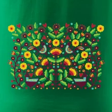 Folklór - farebne kvetiny obdĺžnik